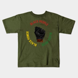 Black People Black Pride Black Power (Variant) Kids T-Shirt